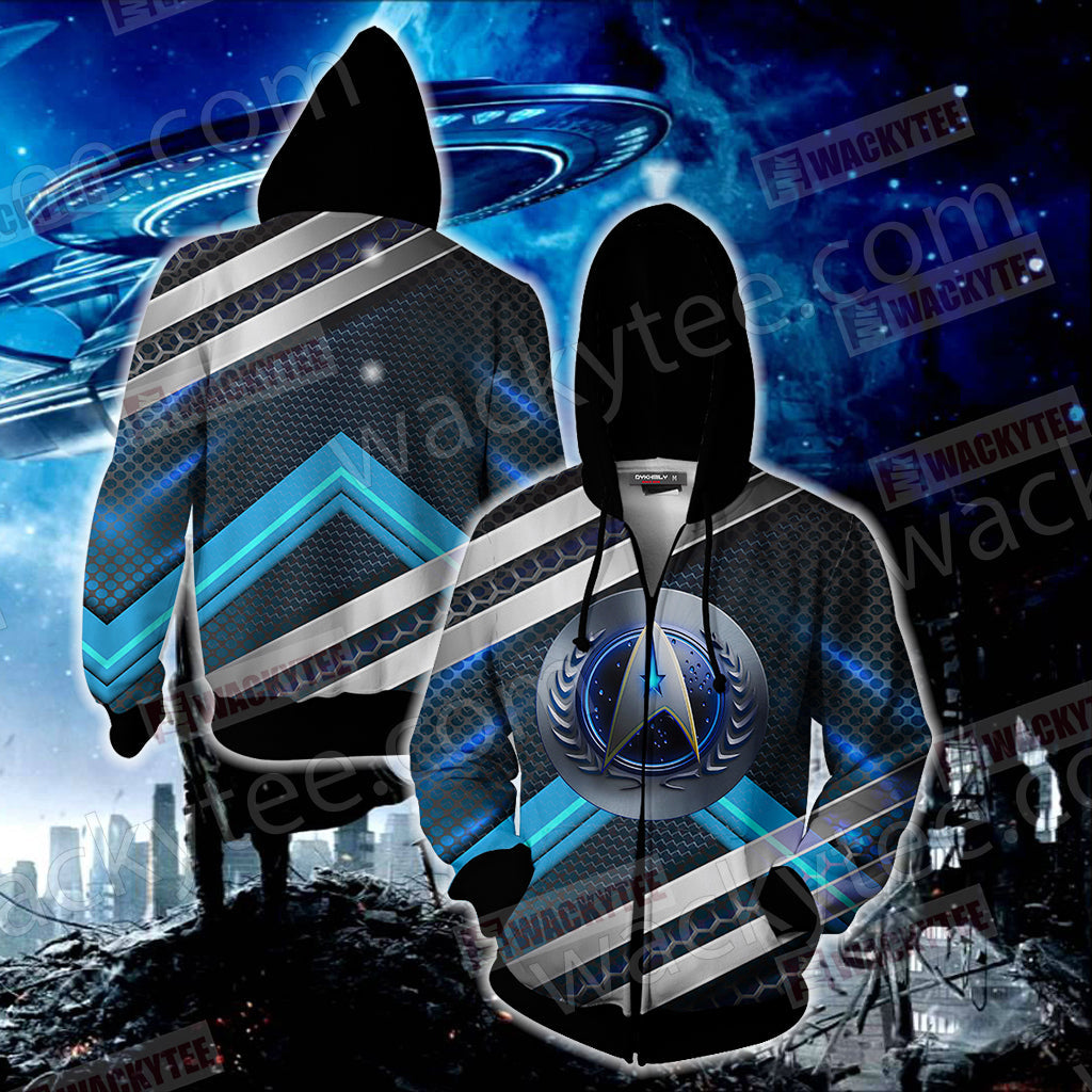 Star Trek New Look Unisex 3D T-shirt Zip Hoodie