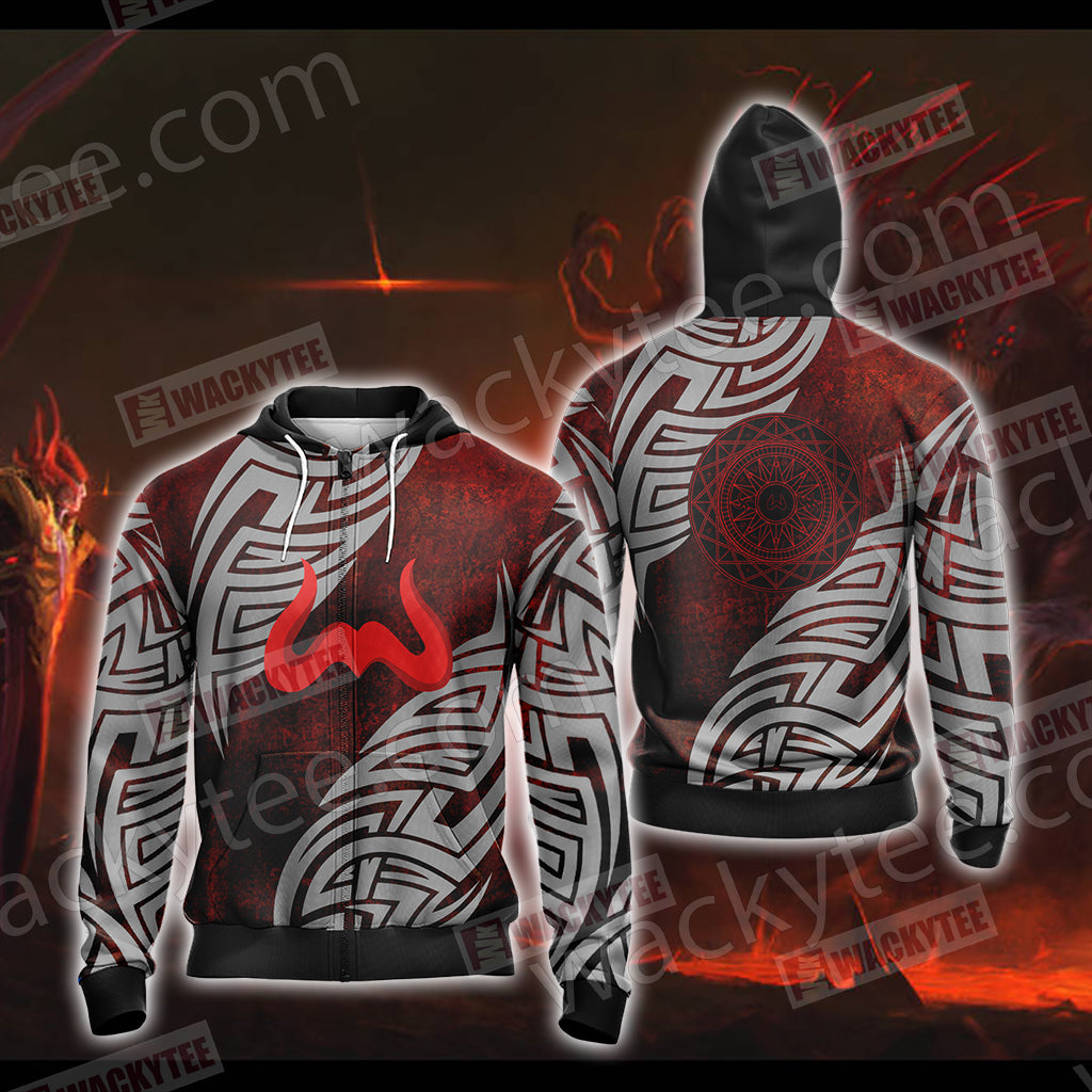 RuneScape - Zamorak symbol Video Game Unisex 3D T-shirt Zip Hoodie