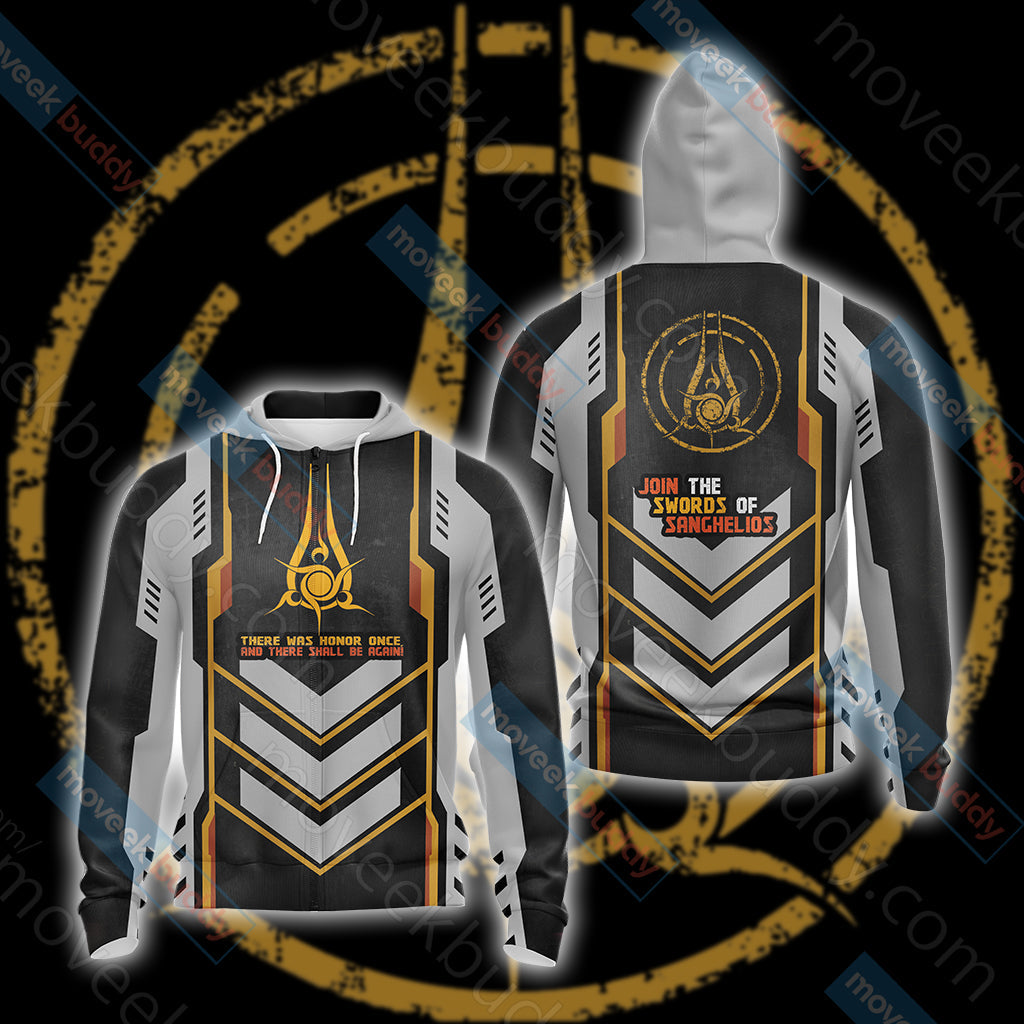 Halo - Swords of Sanghelios Unisex 3D T-shirt Zip Hoodie