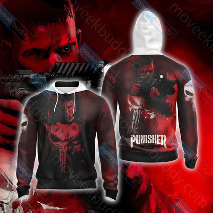 The Punisher New Look Unisex 3D T-shirt Zip Hoodie