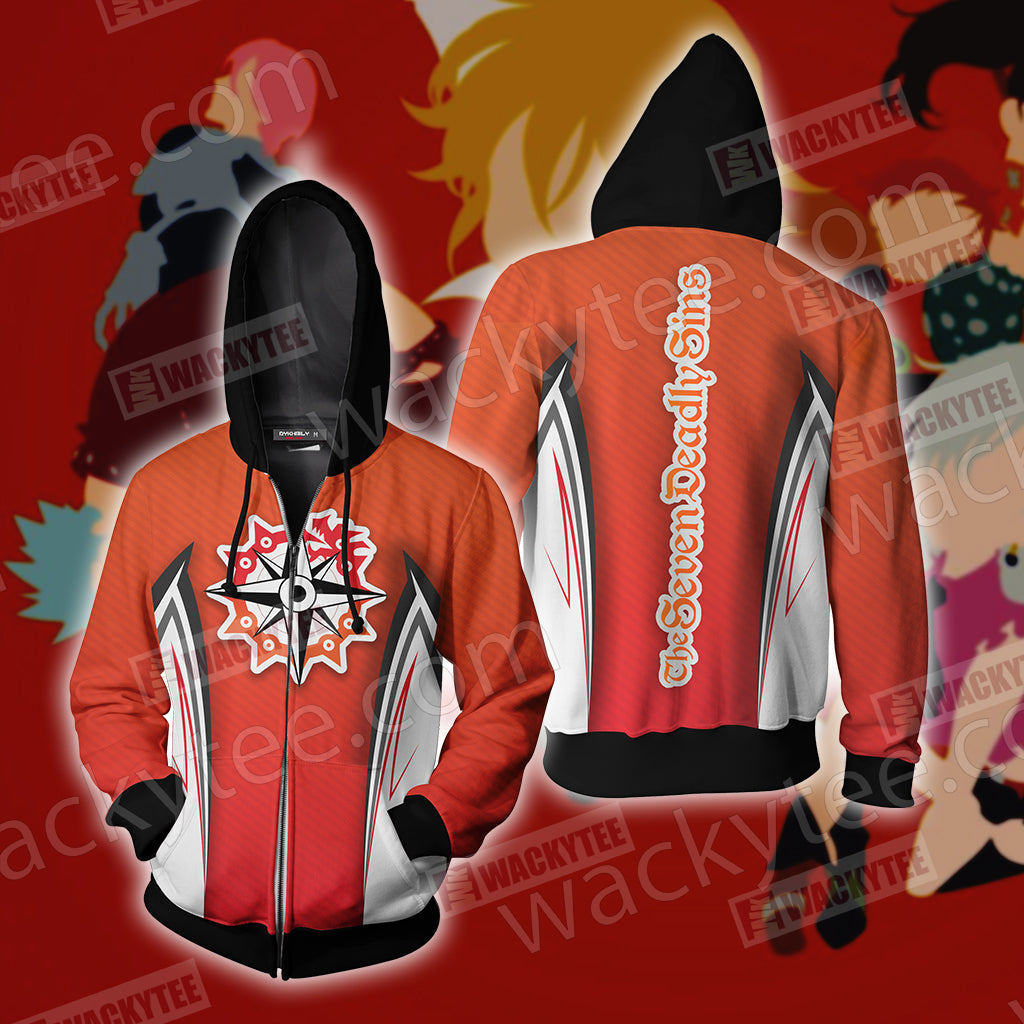 The Seven Deadly Sins Symbol Unisex 3D T-shirt Zip Hoodie
