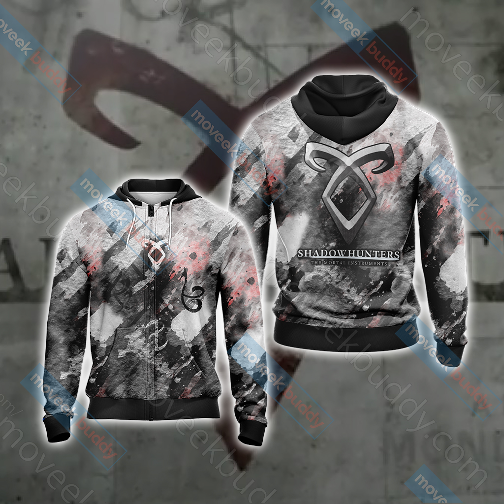 Shadowhunters New Collection Unisex 3D T-shirt Zip Hoodie XS 