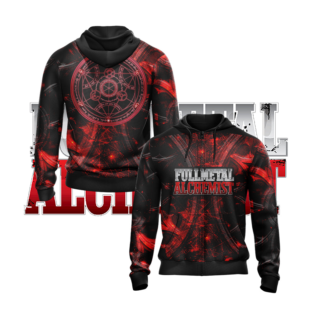 Fullmetal Alchemist New Version Unisex 3D T-shirt Zip Hoodie