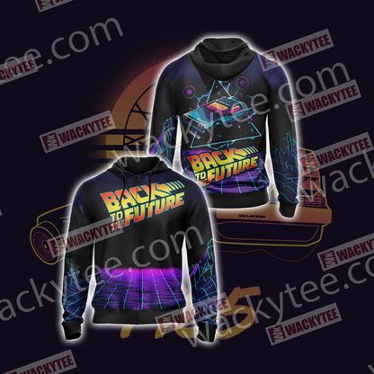 Back To The Future Unisex 3D T-shirt Zip Hoodie