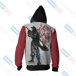 Final Fantasy 7 Cloud Strife T-shirt Zip Hoodie Pullover Hoodie   