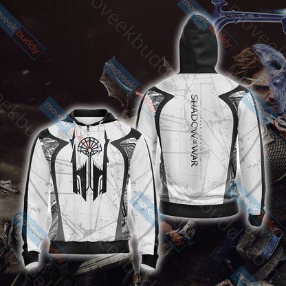 Middle-earth: Shadow of Mordor - Black Gate Sigil Unisex 3D T-shirt Zip Hoodie