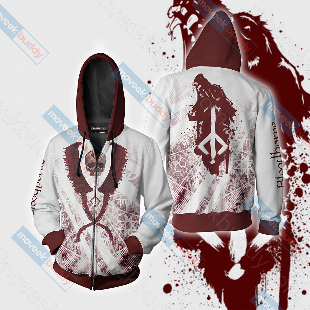 Bloodborne - Hunter's Mark Unisex 3D T-shirt Zip Hoodie