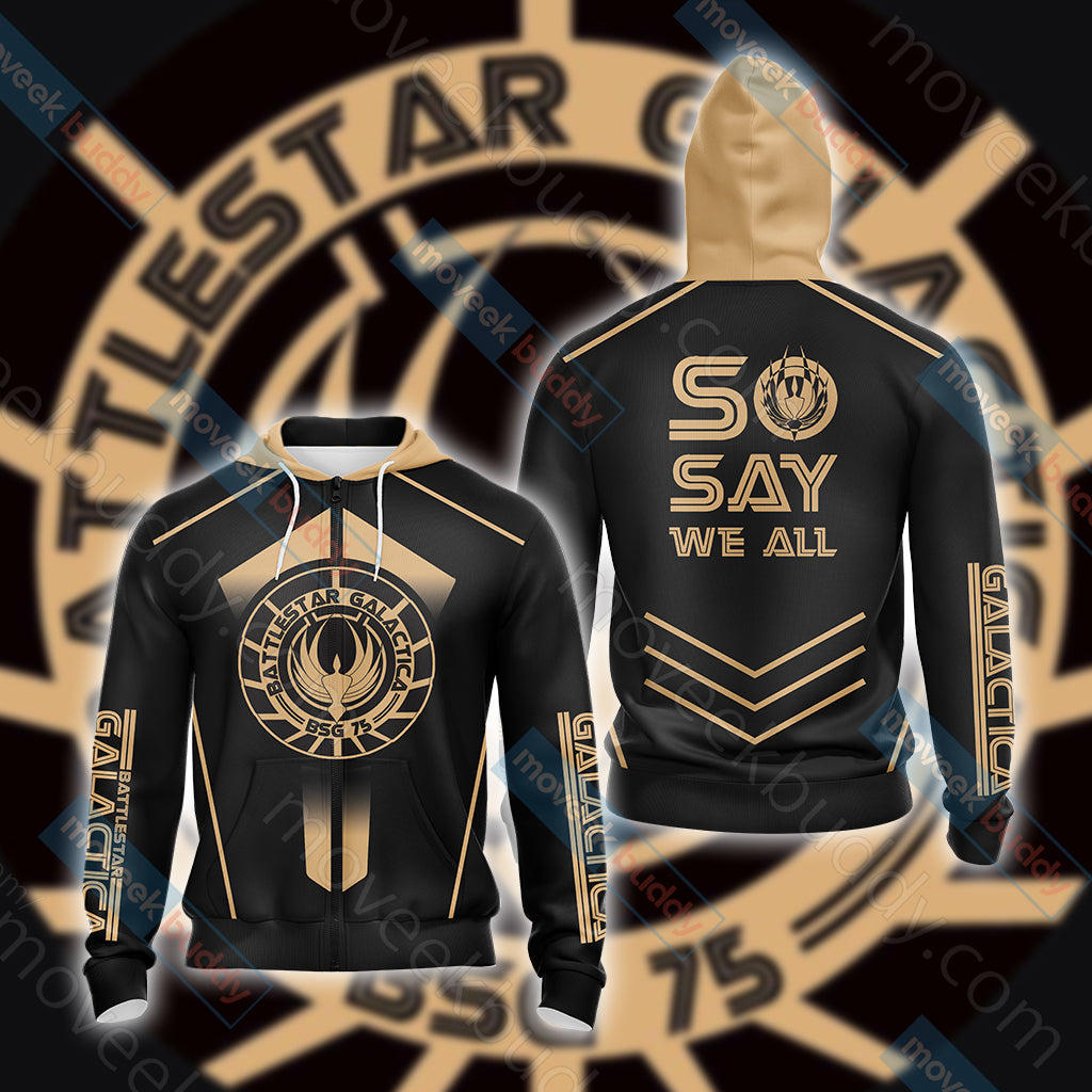Battlestar Galactica New Look Unisex 3D T-shirt Zip Hoodie