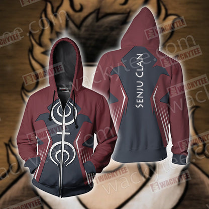 Naruto - Senju Clan Unisex 3D T-shirt Zip Hoodie