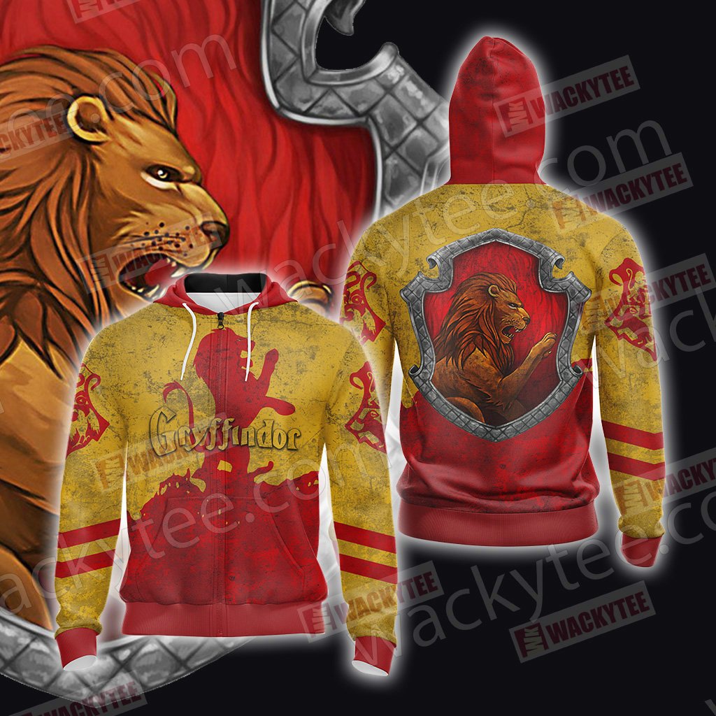 Gryffindor House Harry Potter New Version Unisex 3D T-shirt Zip Hoodie S