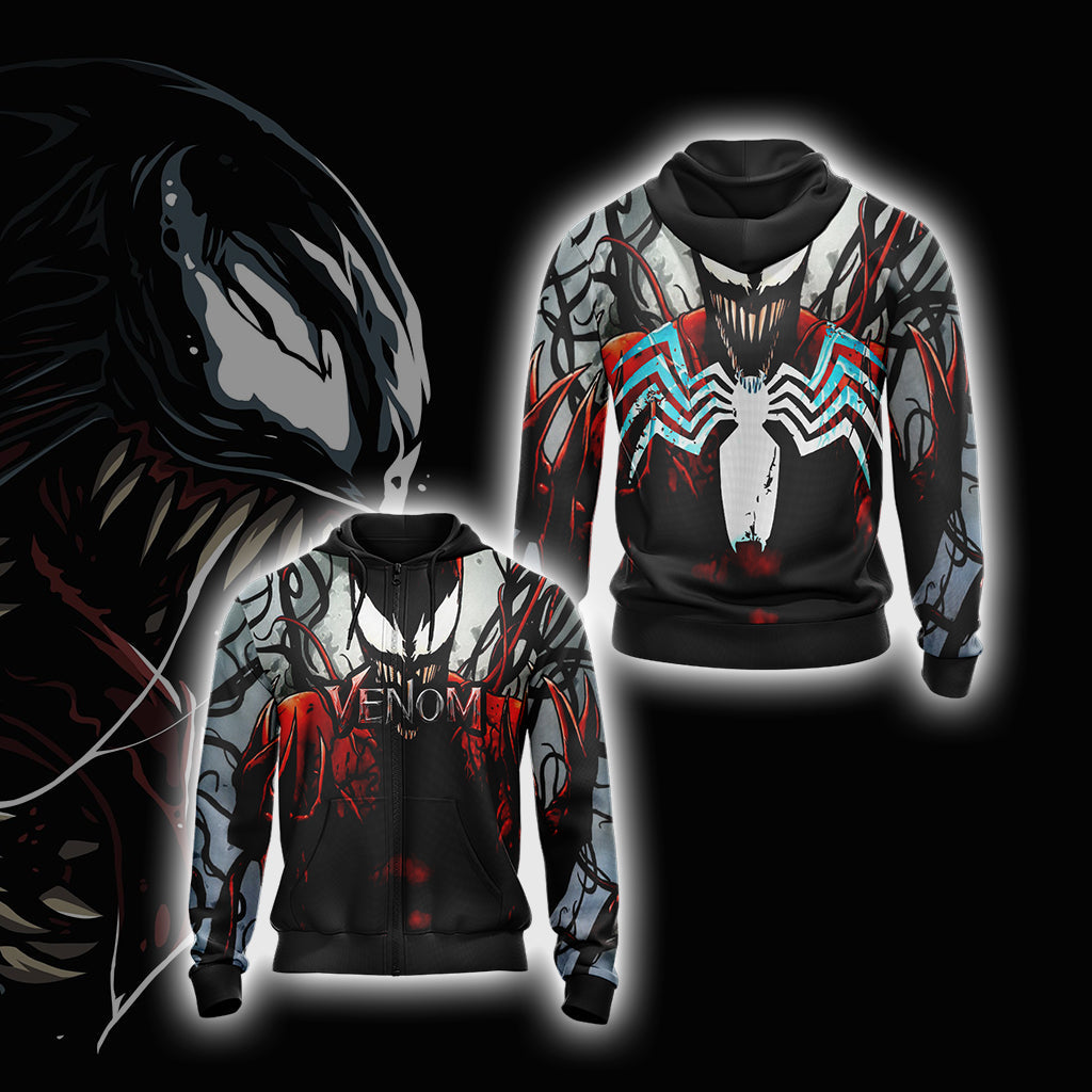 Venom New Version Unisex 3D T-shirt Zip Hoodie