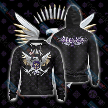 Saints Row IV Unisex 3D T-shirt Zip Hoodie