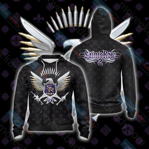 Saints Row IV Unisex 3D T-shirt Zip Hoodie XS 