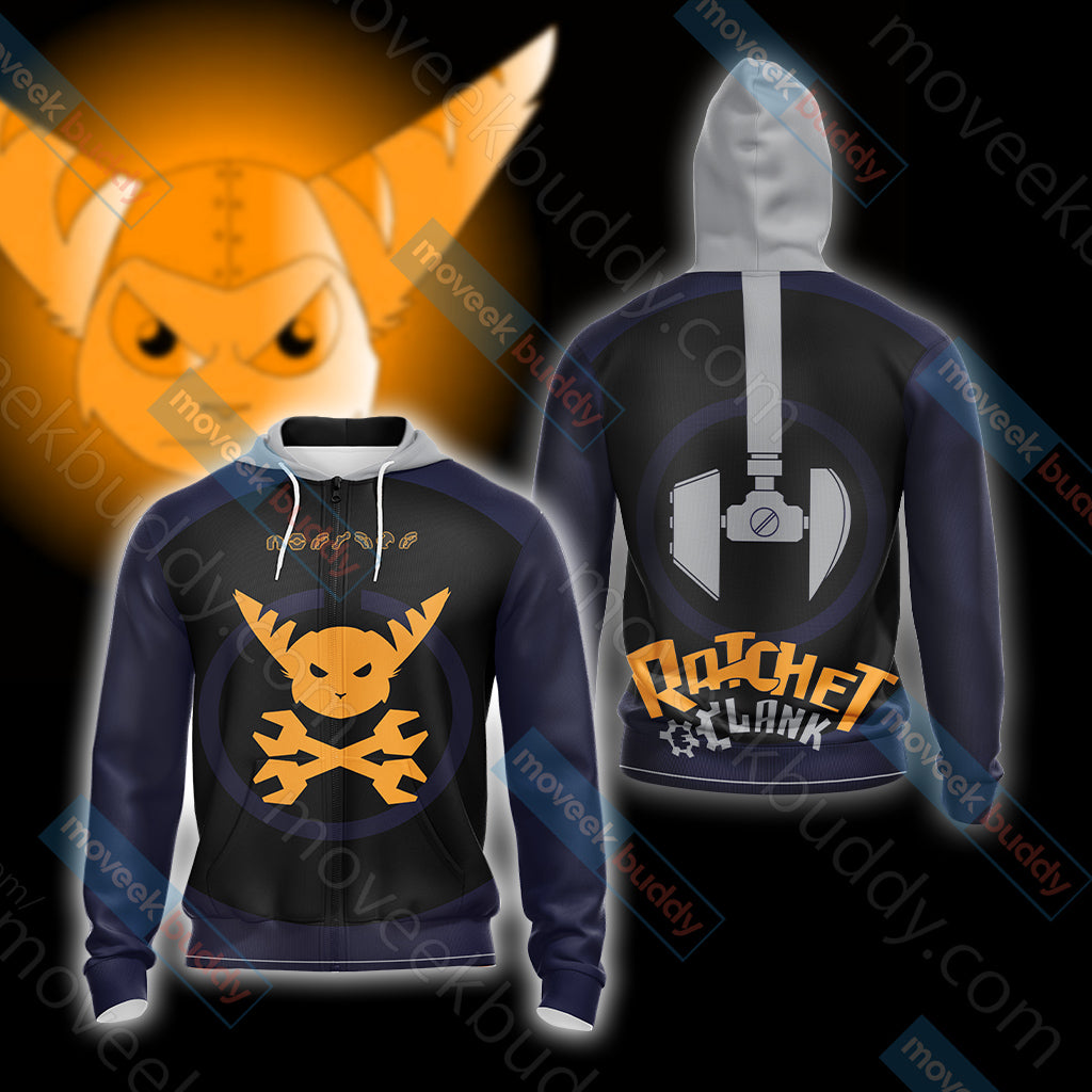 Ratchet & Clank (video game) Unisex 3D T-shirt Zip Hoodie
