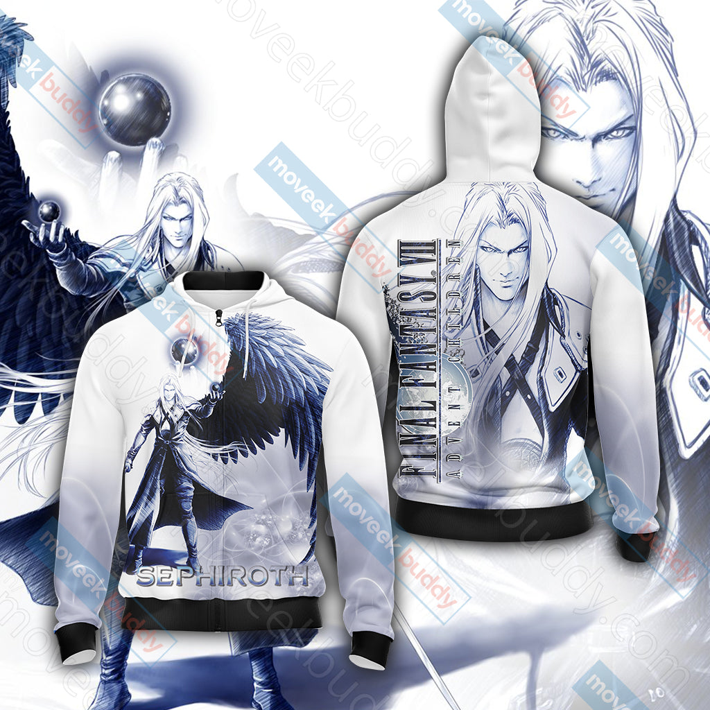 Final Fantasy VII - Sephiroth New Unisex 3D T-shirt Zip Hoodie
