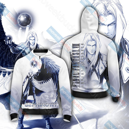 Final Fantasy VII - Sephiroth New Unisex 3D T-shirt Zip Hoodie