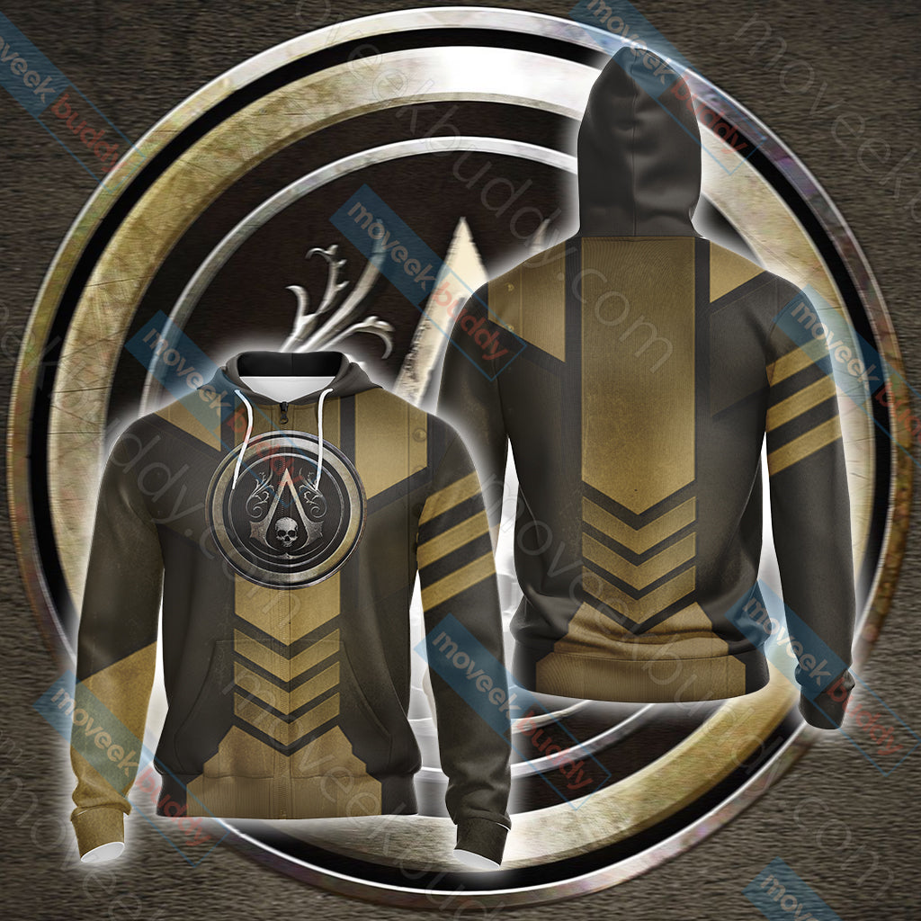 Assassin's Creed Black Flag Unisex 3D T-shirt Zip Hoodie