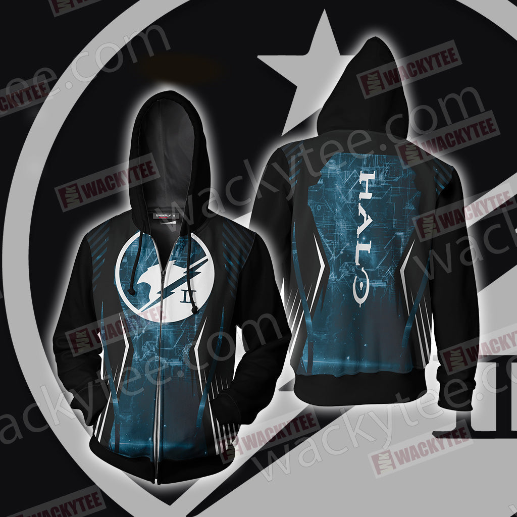 Halo - Blue Team Unisex 3D T-shirt Zip Hoodie