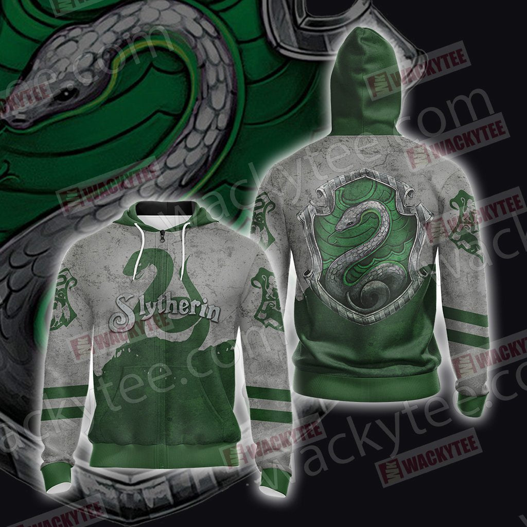 Slytherin House Harry Potter New Version Unisex 3D T-shirt Zip Hoodie S