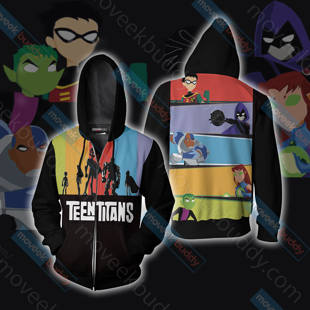 Teen Titans Unisex 3D T-shirt Zip Hoodie