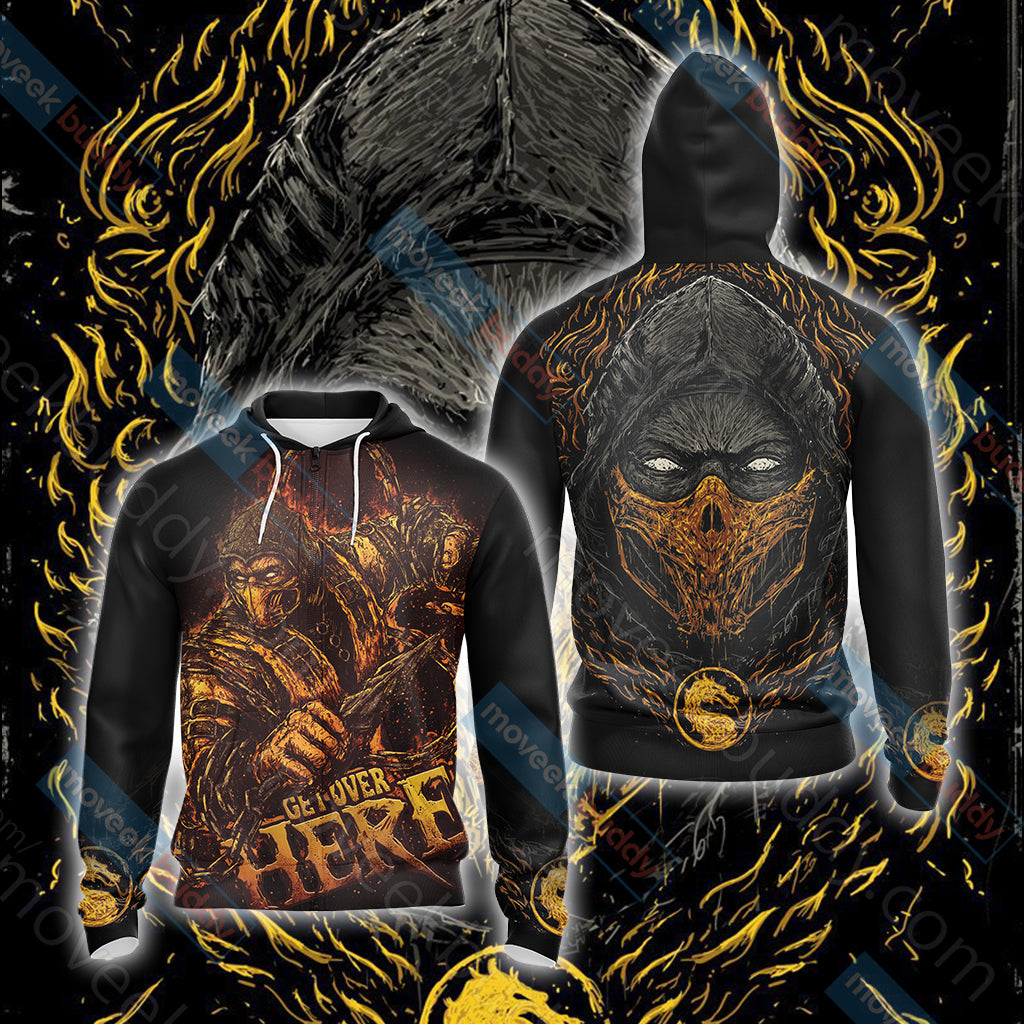 Mortal Kombat Scorpion New Style Unisex 3D T-shirt Zip Hoodie