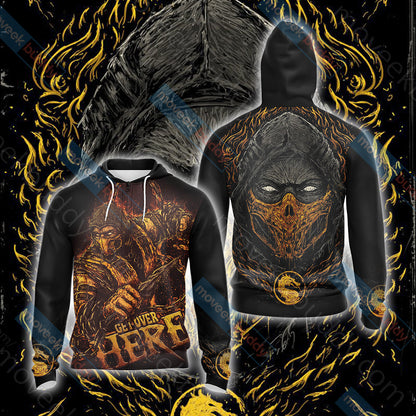 Mortal Kombat Scorpion New Style Unisex 3D T-shirt Zip Hoodie
