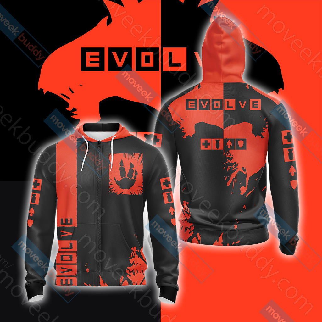 Evolve (video game) Unisex 3D T-shirt Zip Hoodie