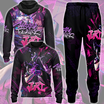 Street Fighter 6 Juri Video Game All Over Printed T-shirt Tank Top Zip Hoodie Pullover Hoodie Hawaiian Shirt Beach Shorts Joggers