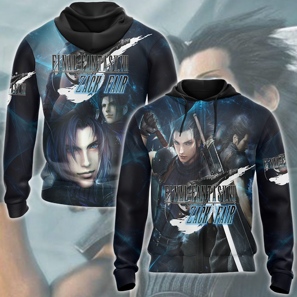Final Fantasy VII Rebirth Zack Fair Video Game All Over Printed T-shirt Tank Top Zip Hoodie Pullover Hoodie Hawaiian Shirt Beach Shorts Joggers Zip Hoodie
