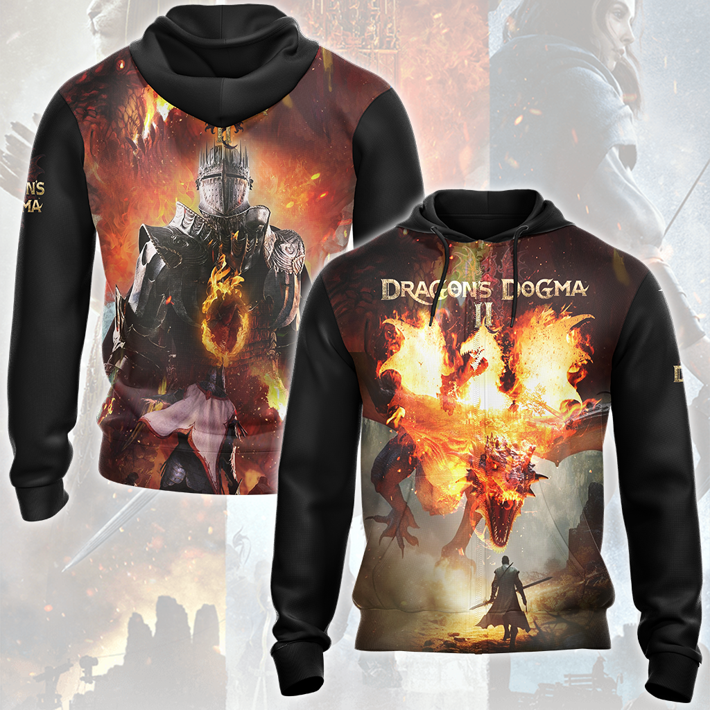 Dragon’s Dogma II Video Game All Over Printed T-shirt Tank Top Zip Hoodie Pullover Hoodie Hawaiian Shirt Beach Shorts Joggers Zip Hoodie