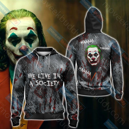 Joker New Style Unisex 3D T-shirt Zip Hoodie