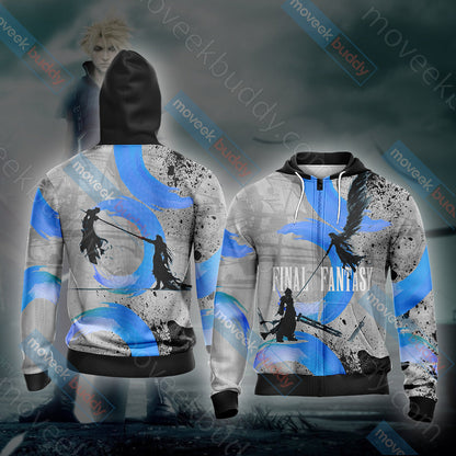 Final Fantasy VII - Cloud vs Sephiroth Unisex 3D T-shirt Zip Hoodie