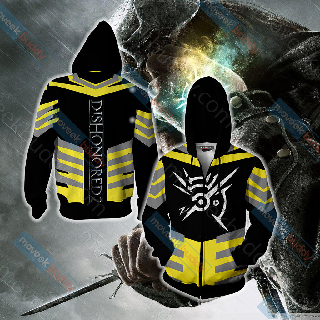 Dishonored - Outsider's Mark Unisex 3D T-shirt Zip Hoodie