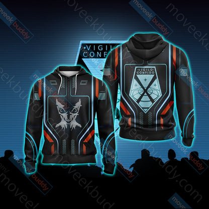 X-COM Unisex 3D T-shirt Zip Hoodie