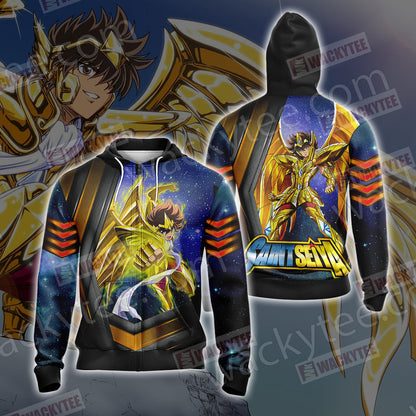 Saint Seiya - Sagittarius Seiya New Unisex 3D T-shirt Zip Hoodie