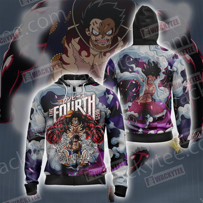 One Piece - Luffy Gear 4 Unisex 3D T-shirt Zip Hoodie