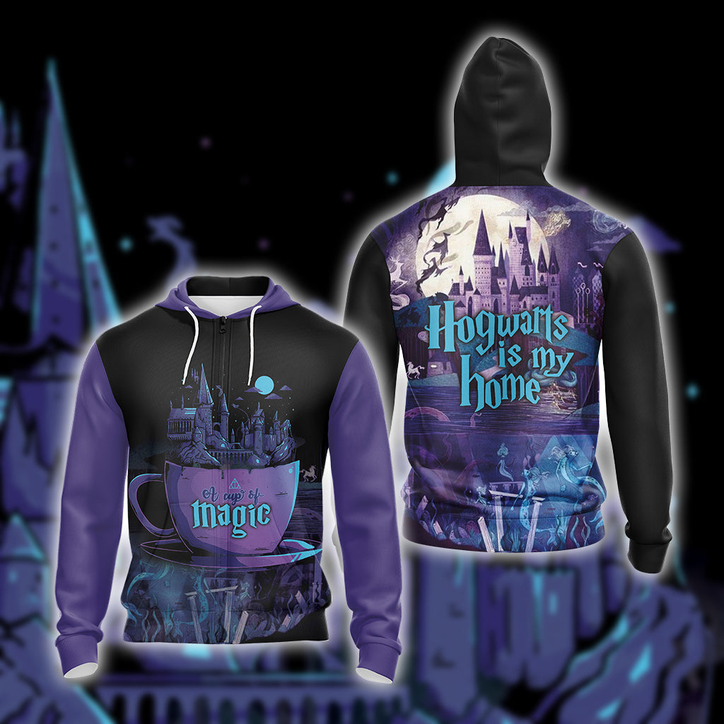 Hogwarts Is My Home A Up Og Magic Unisex 3D T-shirt Zip Hoodie
