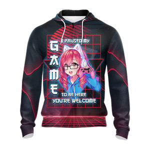 I Paused My Game To Be Here Unisex 3D T-shirt Zip Hoodie   