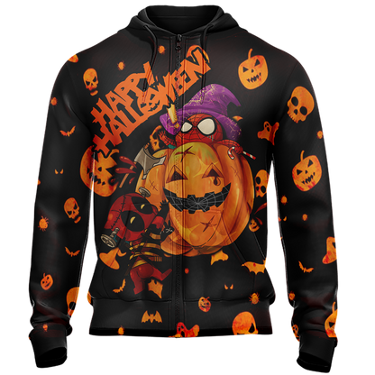Deadpool x Spider Man - Halloween Unisex 3D T-shirt