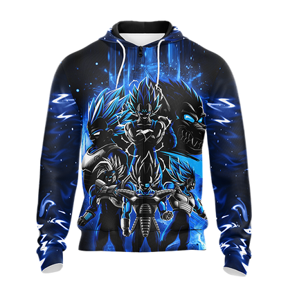 Dragon Ball Vegeta Unisex 3D T-shirt Zip Hoodie