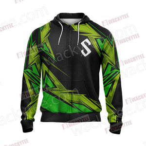 Harry Potter - Slytherin House Wacky Style Zip Up Hoodie