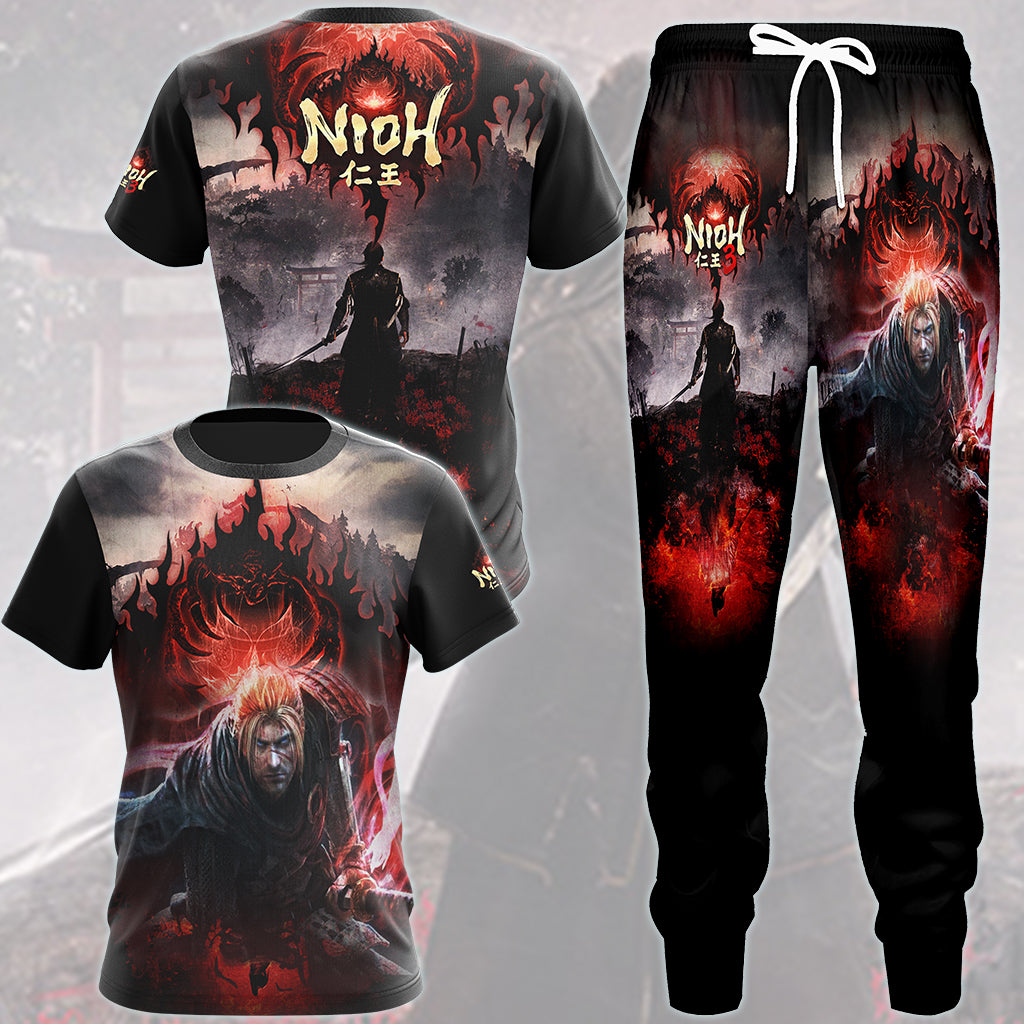Nioh 3 Video Game All Over Printed T-shirt Tank Top Zip Hoodie Pullover Hoodie Hawaiian Shirt Beach Shorts Joggers
