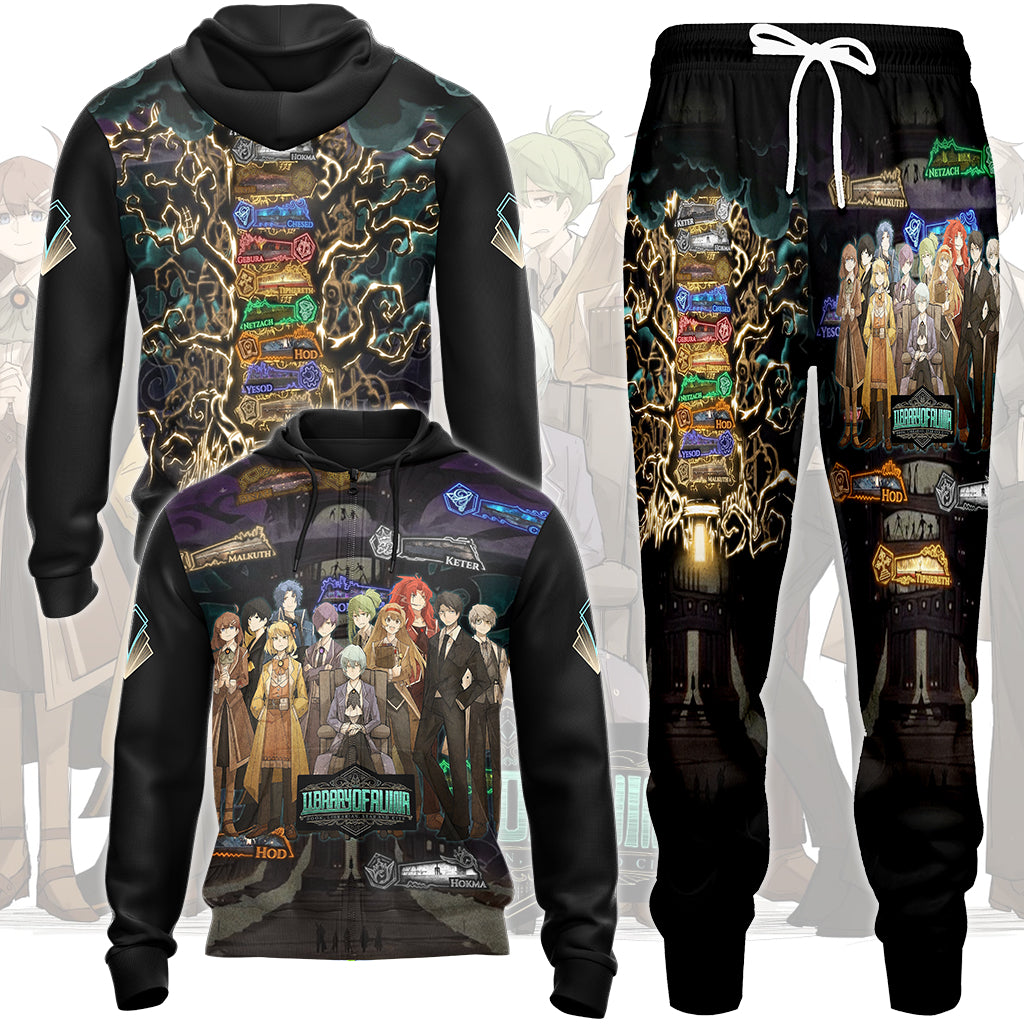 Library of Ruina Floor Symbols and Librarians Video Game All Over Printed T-shirt Tank Top Zip Hoodie Pullover Hoodie Hawaiian Shirt Beach Shorts Joggers