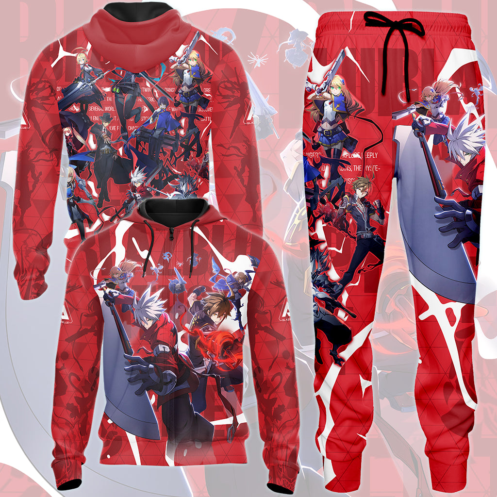 BlazBlue Entropy Effect Video Game All Over Printed T-shirt Tank Top Zip Hoodie Pullover Hoodie Hawaiian Shirt Beach Shorts Joggers