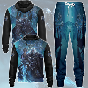 World Of Warcraft Arthas The Lich King Video Game All Over Printed T-shirt Tank Top Zip Hoodie Pullover Hoodie Hawaiian Shirt Beach Shorts Joggers   