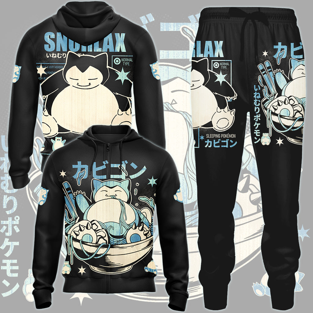 Pokemon Snorlax Video Game All Over Printed T-shirt Tank Top Zip Hoodie Pullover Hoodie Hawaiian Shirt Beach Shorts Joggers