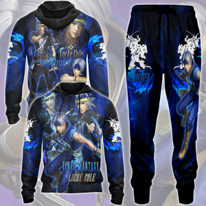 Final Fantasy VI Locke Cole Video Game All Over Printed T-shirt Tank Top Zip Hoodie Pullover Hoodie Hawaiian Shirt Beach Shorts Joggers   