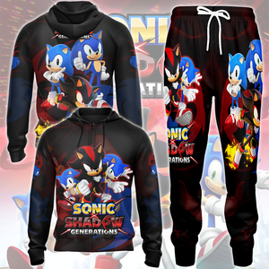 Sonic X Shadow Generations Video Game All Over Printed T-shirt Tank Top Zip Hoodie Pullover Hoodie Hawaiian Shirt Beach Shorts Joggers   