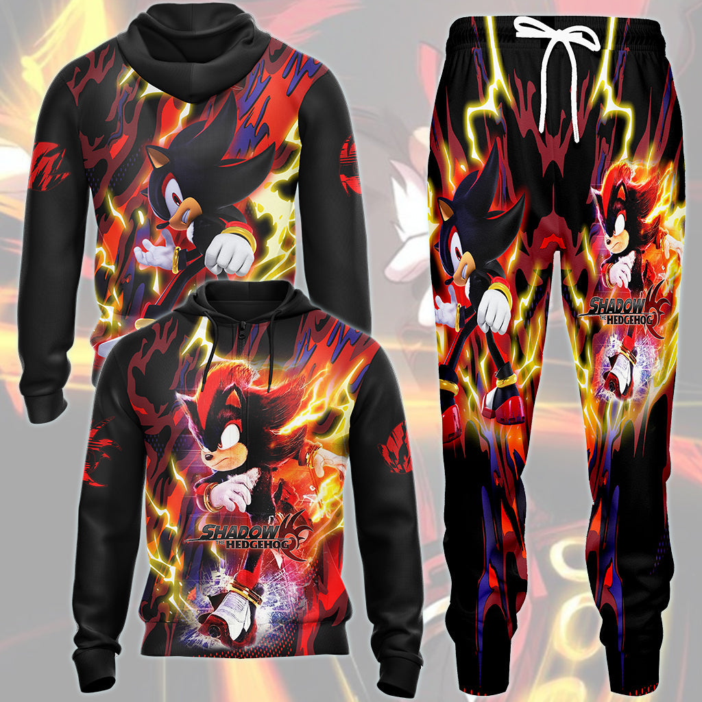 Shadow the Hedgehog (Sonic X) Video Game All Over Printed T-shirt Tank Top Zip Hoodie Pullover Hoodie Hawaiian Shirt Beach Shorts Joggers