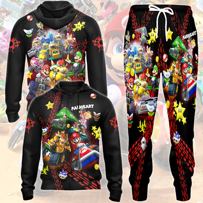 Mario Kart Video Game All Over Printed T-shirt Tank Top Zip Hoodie Pullover Hoodie Hawaiian Shirt Beach Shorts Joggers